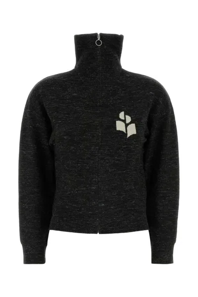 Isabel Marant Étoile Isabel Marant Etoile Koxy Cardigan In Stretch Viscose Blend Knit In Black