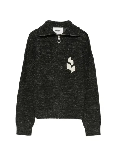 Isabel Marant Étoile Isabel Marant Etoile Koxy Cardigan In Stretch Viscose Blend Knit In Black