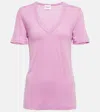 Isabel Marant Étoile Kranger Linen Jersey T-shirt In Lilac