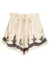 Isabel Marant Étoile Kriss Frayed Embroidered Jacquard Shorts