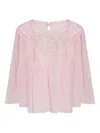 Isabel Marant Étoile Lace-insert Blouse In Pink
