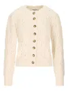 Isabel Marant Étoile Isabel Marant Etoile Lace-knit Cardigan With Button Details In White