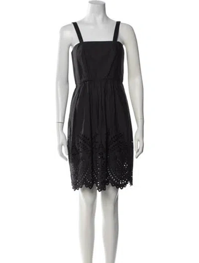 Pre-owned Isabel Marant Étoile Lace Pattern Mini Dress In Black