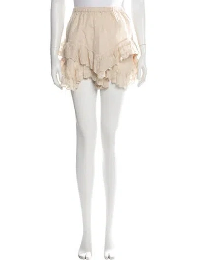 Pre-owned Isabel Marant Étoile Lace Pattern Mini Shorts In Neutral