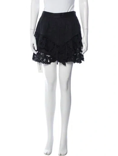 Pre-owned Isabel Marant Étoile Lace Pattern Mini Skirt In Black