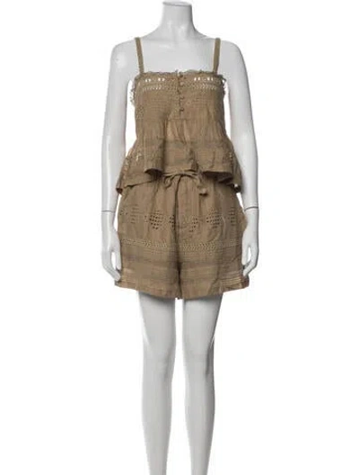 Pre-owned Isabel Marant Étoile Lace Pattern Short Set In Neutrals