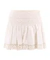 Isabel Marant Étoile Isabel Marant Etoile Violana Linen And Cotton Blend Miniskirt In White