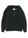 Isabel Marant Étoile Lace-up Hoodie In Black