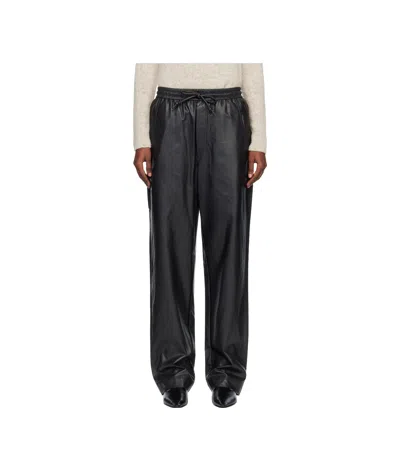 Isabel Marant Étoile Lace-up Elastic Waist Casual Pants In Black