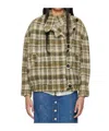 Isabel Marant Étoile Khaki & Beige Laeli Jacket In Brown