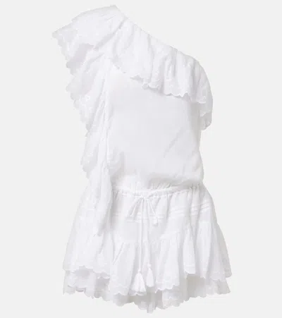 Isabel Marant Étoile Lalia Embroidered Ruffled Minidress In White