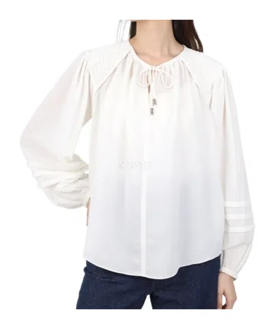 Isabel Marant Étoile Lamaya Crepe Blouse In White