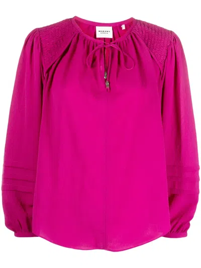 Isabel Marant Étoile Tie-neck Blouse In Pink