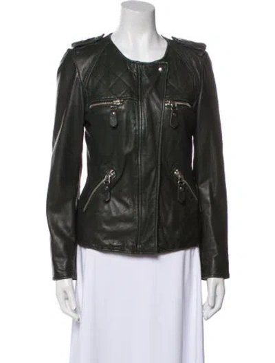 Pre-owned Isabel Marant Étoile Lamb Leather Biker Jacket In Multi