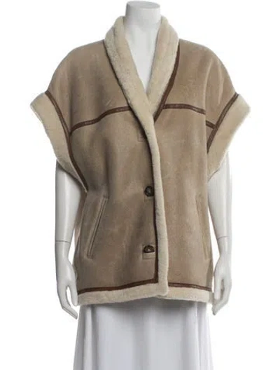 Pre-owned Isabel Marant Étoile Lamb Leather Jacket In Neutral