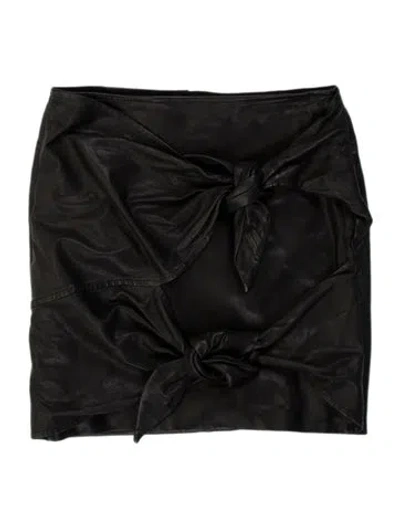 Pre-owned Isabel Marant Étoile Lamb Leather Mini Skirt In Multicolor
