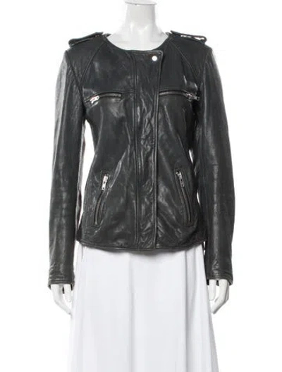 Pre-owned Isabel Marant Étoile Lambskin Biker Jacket In Black