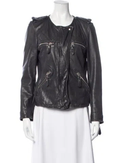 Pre-owned Isabel Marant Étoile Lambskin Biker Jacket In Black