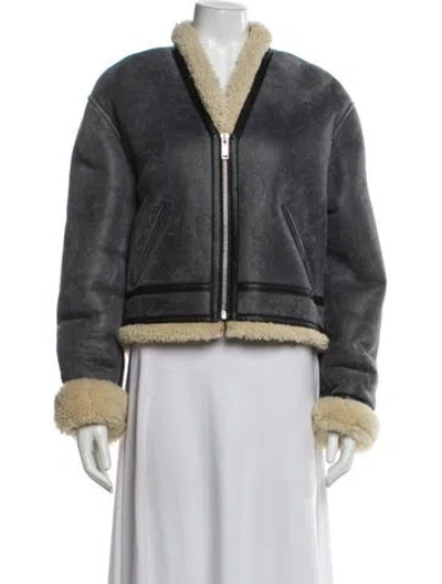 Pre-owned Isabel Marant Étoile Lambskin Jacket In Gray