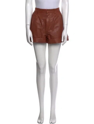 Pre-owned Isabel Marant Étoile Lambskin Mini Shorts In Brown