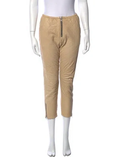 Pre-owned Isabel Marant Étoile Lambskin Straight Leg Pants In Neutrals