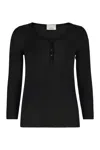 Isabel Marant Étoile Long Sleeve Top Featuring Button Detail In Black
