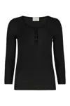 Isabel Marant Étoile Long Sleeve Top Featuring Button Detail In Multi