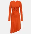 Isabel Marant Étoile Lania Jersey Midi Dress In Orange
