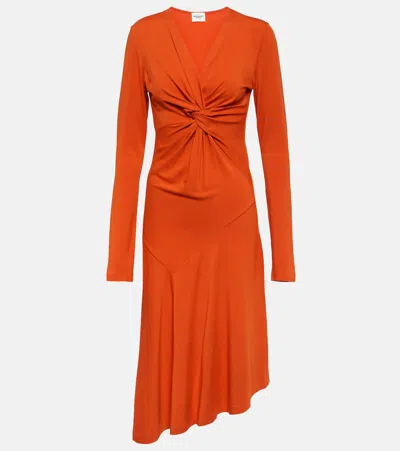 Isabel Marant Étoile Lania Jersey Midi Dress In Orange