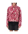 Isabel Marant Étoile Cropped Jacket Patterned Chest Pockets In Multicolor