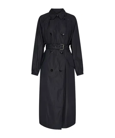 Isabel Marant Étoile Lapel Long Sleeve Coat In Black