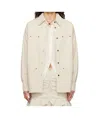Isabel Marant Étoile Lapel Long Sleeve Denim Jacket In Nude