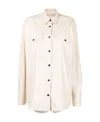 Isabel Marant Étoile Lapel Long-sleeved Shirt In White