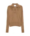 Isabel Marant Étoile Lapel Long-sleeved Sweater In Brown