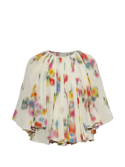 Isabel Marant Étoile Lara Floral-print Pleated Top In Multi