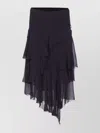 Isabel Marant Étoile Layered Sheer Skirt With Ruffled Flounces In Blue