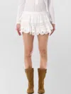 Isabel Marant Étoile Layered Shorts Lace Trim Tassel Detail In White