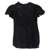 Isabel Marant Étoile Layona Ruffled Blouse In Black Cotton In Black