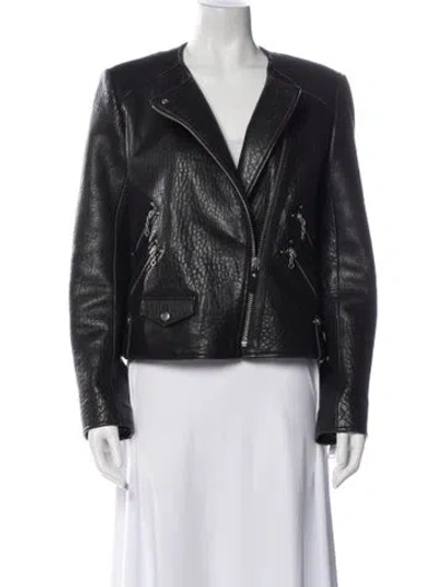 Pre-owned Isabel Marant Étoile Leather Biker Jacket In Black