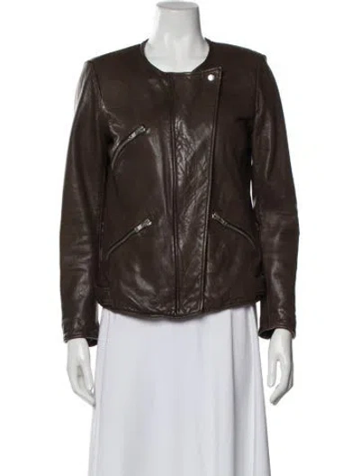 Pre-owned Isabel Marant Étoile Leather Biker Jacket In Black