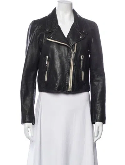 Pre-owned Isabel Marant Étoile Leather Biker Jacket In Black