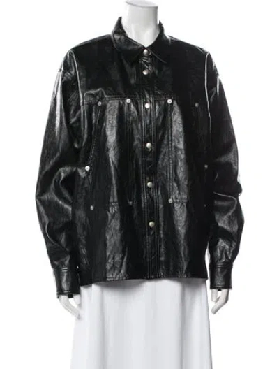 Pre-owned Isabel Marant Étoile Leather Biker Jacket In Black