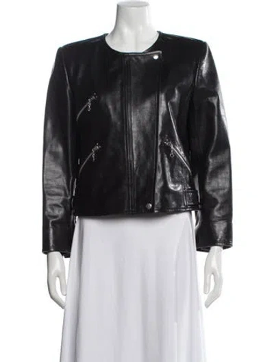 Pre-owned Isabel Marant Étoile Leather Biker Jacket In Black