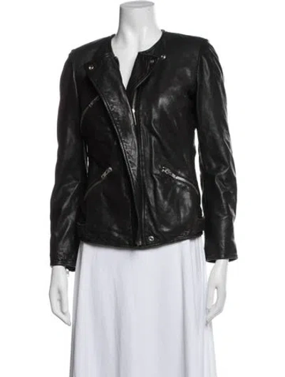 Pre-owned Isabel Marant Étoile Leather Biker Jacket In Black