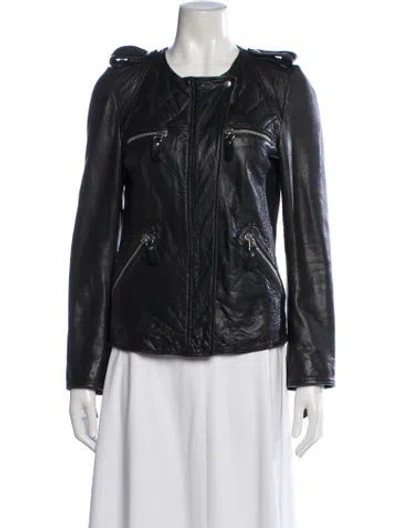 Pre-owned Isabel Marant Étoile Leather Biker Jacket In Black