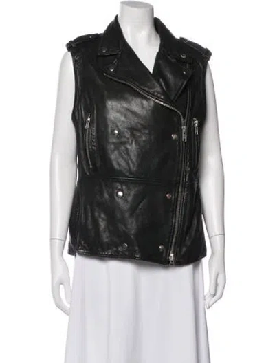 Pre-owned Isabel Marant Étoile Leather Biker Jacket In Black
