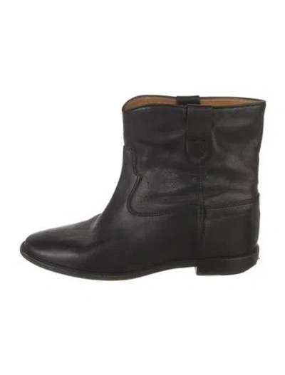 Pre-owned Isabel Marant Étoile Leather Boots In Black