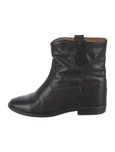 Pre-owned Isabel Marant Étoile Leather Boots In Black