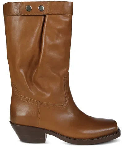 Isabel Marant Étoile Leather Boots In Brown