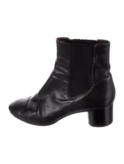 Pre-owned Isabel Marant Étoile Leather Chelsea Boots In Black